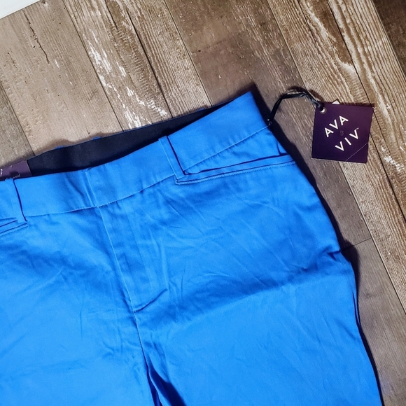 NWT Ava & Viv Blue High Rise Ankle Pant Size 17 - Picture 14 of 16